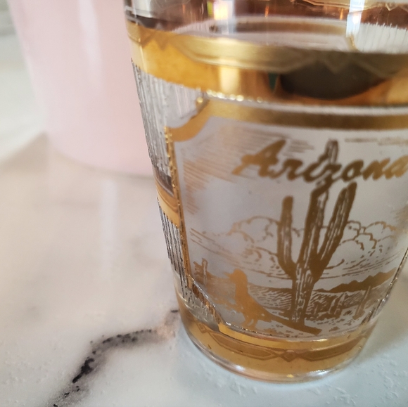 Arizona Textured Glass 22K Culver Gold Shot Glass - Picture 7 of 11